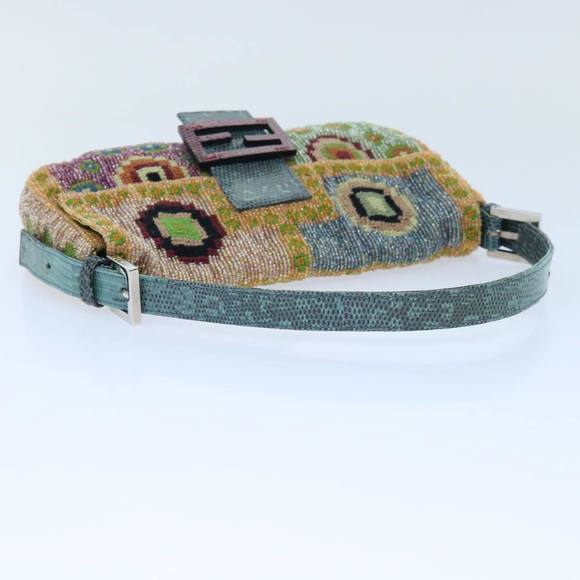 FENDI Mamma Baguette Shoulder Bag Beads Multicolor Auth yk8154A - Picture 7 of 16